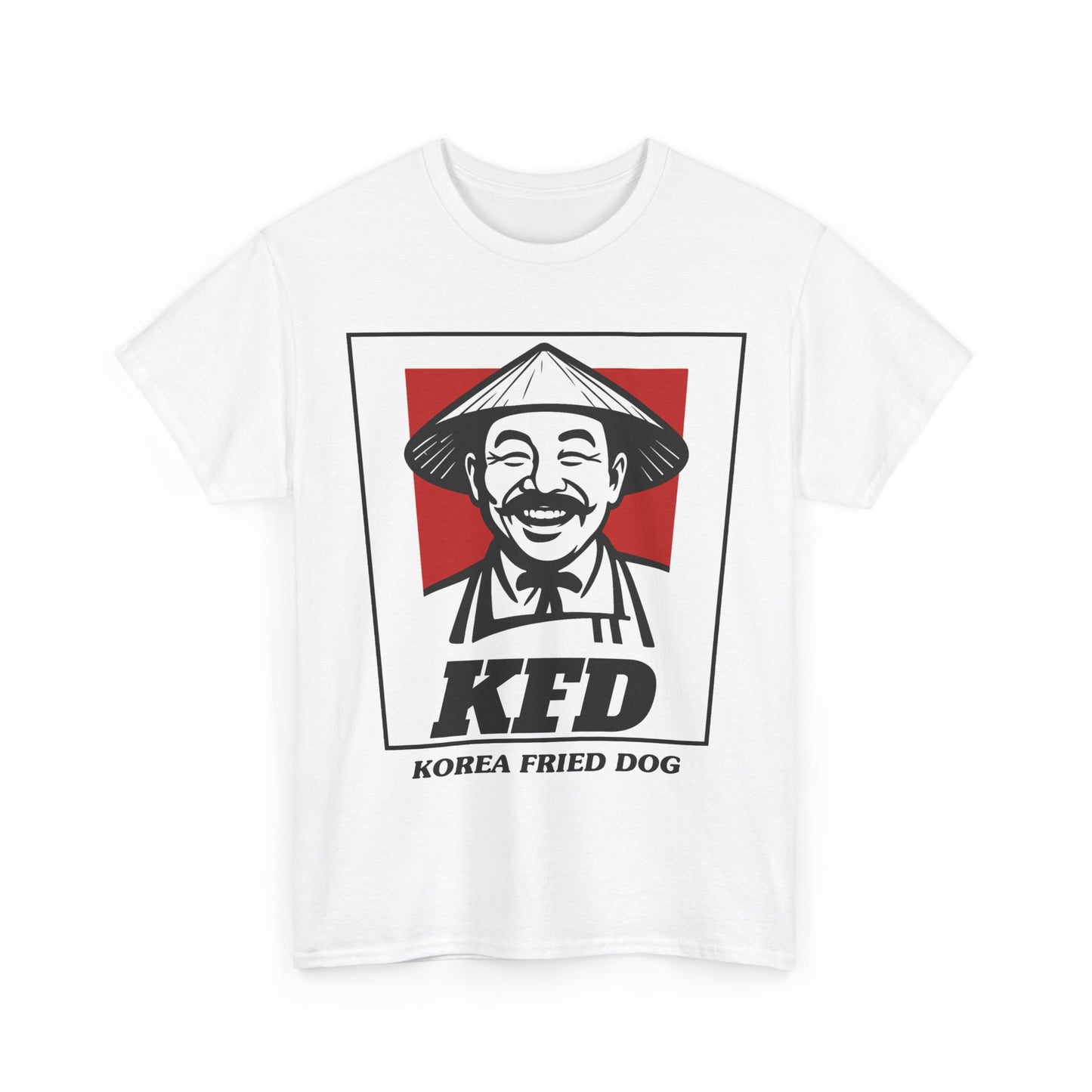 Korea Fried Dog Tee, Casual Unisex Cotton T-Shirt, Funny Graphic Tee, Gift for Dog Lovers, Quirky Foodie Apparel, Unique Statement Shirt