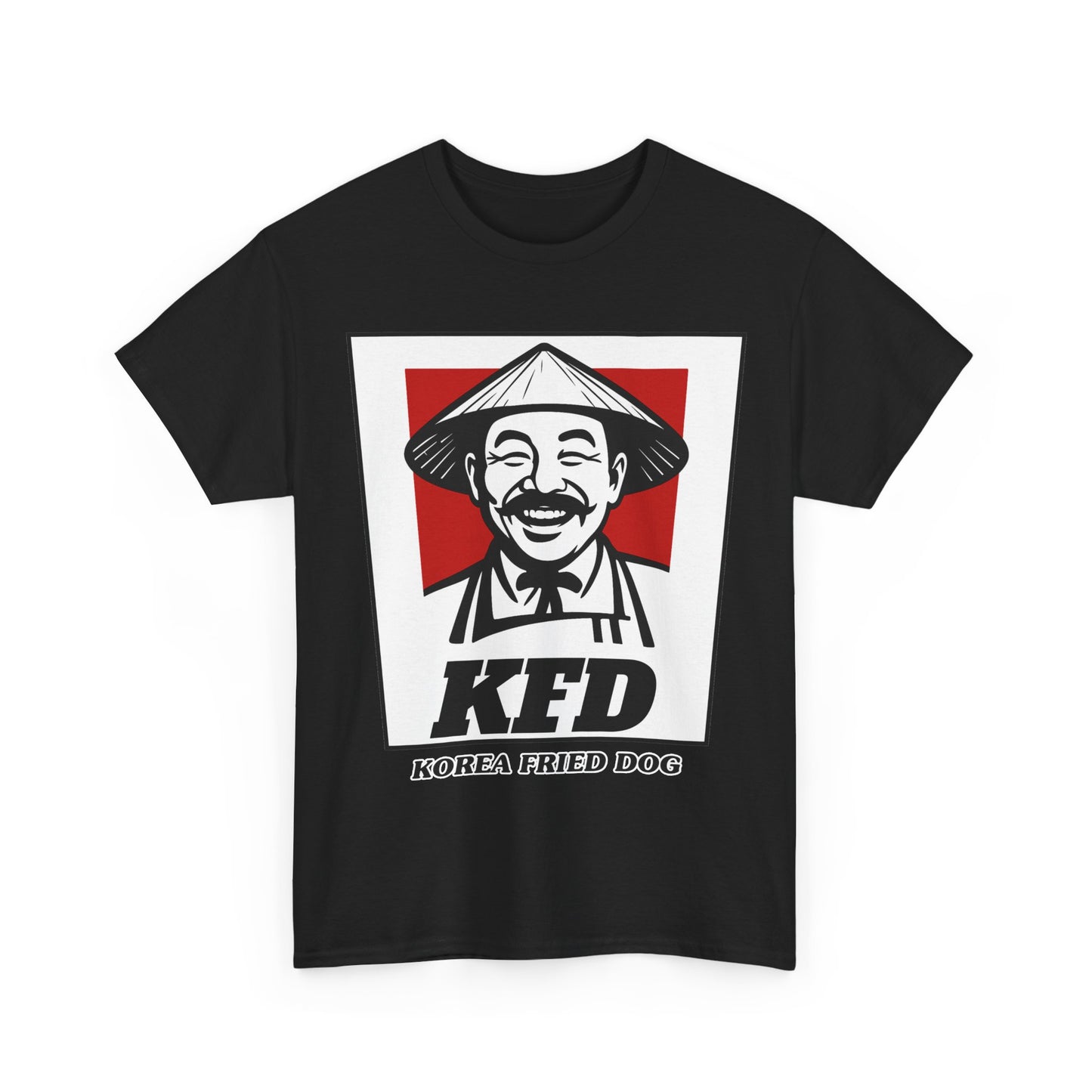 Korea Fried Dog Tee, Casual Unisex Cotton T-Shirt, Funny Graphic Tee, Gift for Dog Lovers, Quirky Foodie Apparel, Unique Statement Shirt