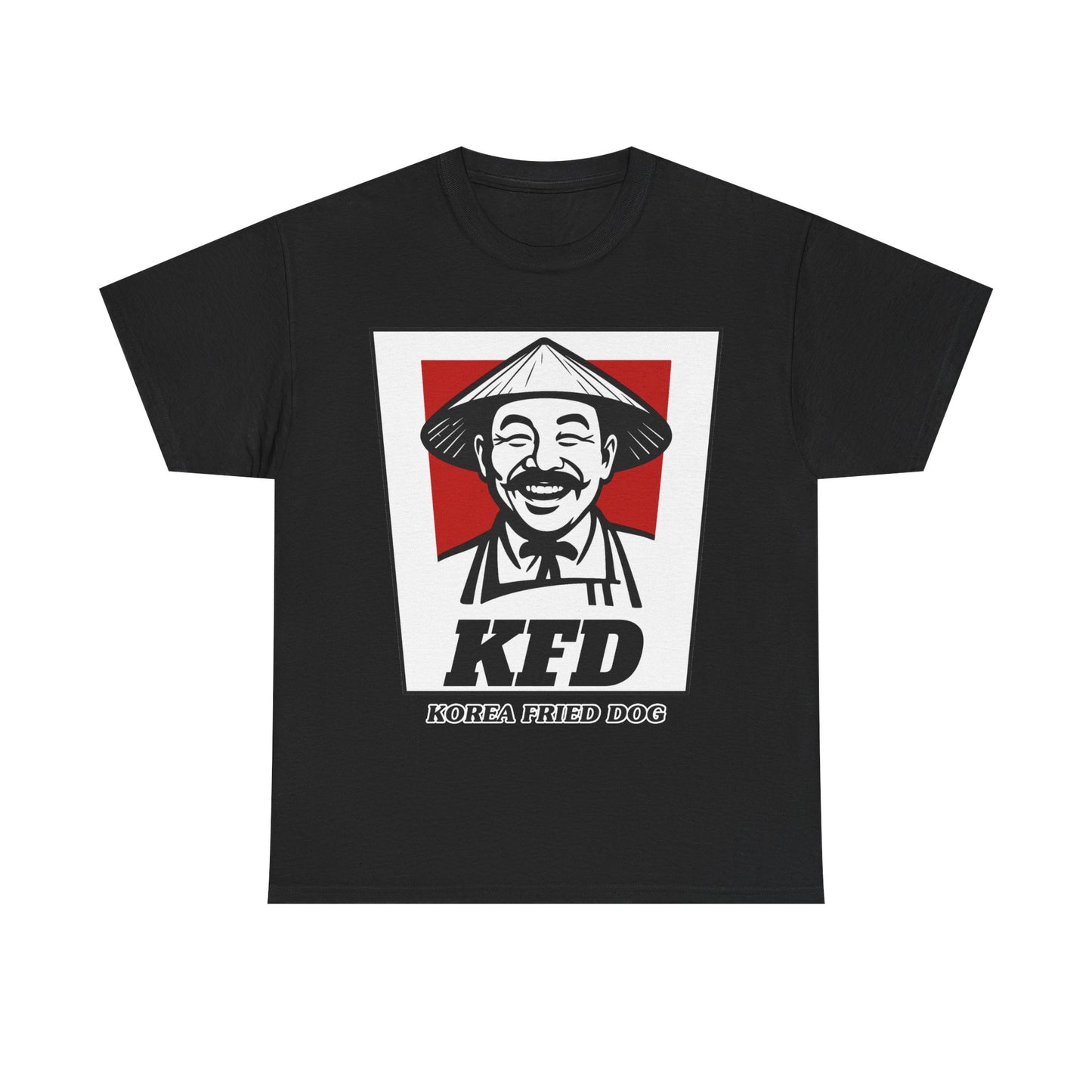 Korea Fried Dog Tee, Casual Unisex Cotton T-Shirt, Funny Graphic Tee, Gift for Dog Lovers, Quirky Foodie Apparel, Unique Statement Shirt