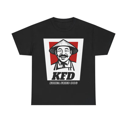 Korea Fried Dog Tee, Casual Unisex Cotton T-Shirt, Funny Graphic Tee, Gift for Dog Lovers, Quirky Foodie Apparel, Unique Statement Shirt