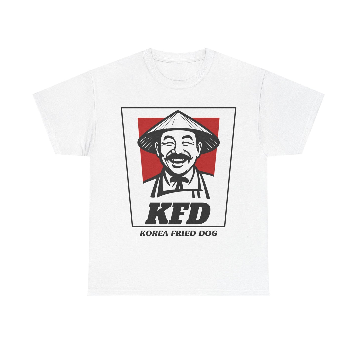 Korea Fried Dog Tee, Casual Unisex Cotton T-Shirt, Funny Graphic Tee, Gift for Dog Lovers, Quirky Foodie Apparel, Unique Statement Shirt