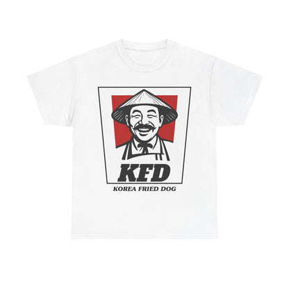 Korea Fried Dog Tee, Casual Unisex Cotton T-Shirt, Funny Graphic Tee, Gift for Dog Lovers, Quirky Foodie Apparel, Unique Statement Shirt